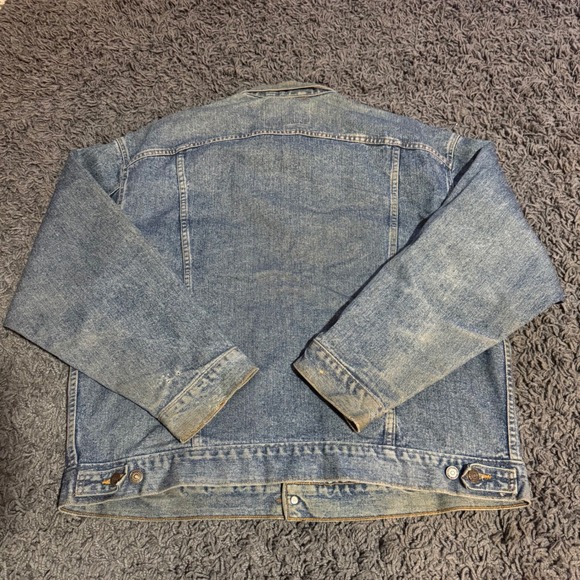 Vintage Levi's‎ Denim Trucker Jacket 70507-4890 XL Distressed Light Wash Coat - Picture 5 of 6